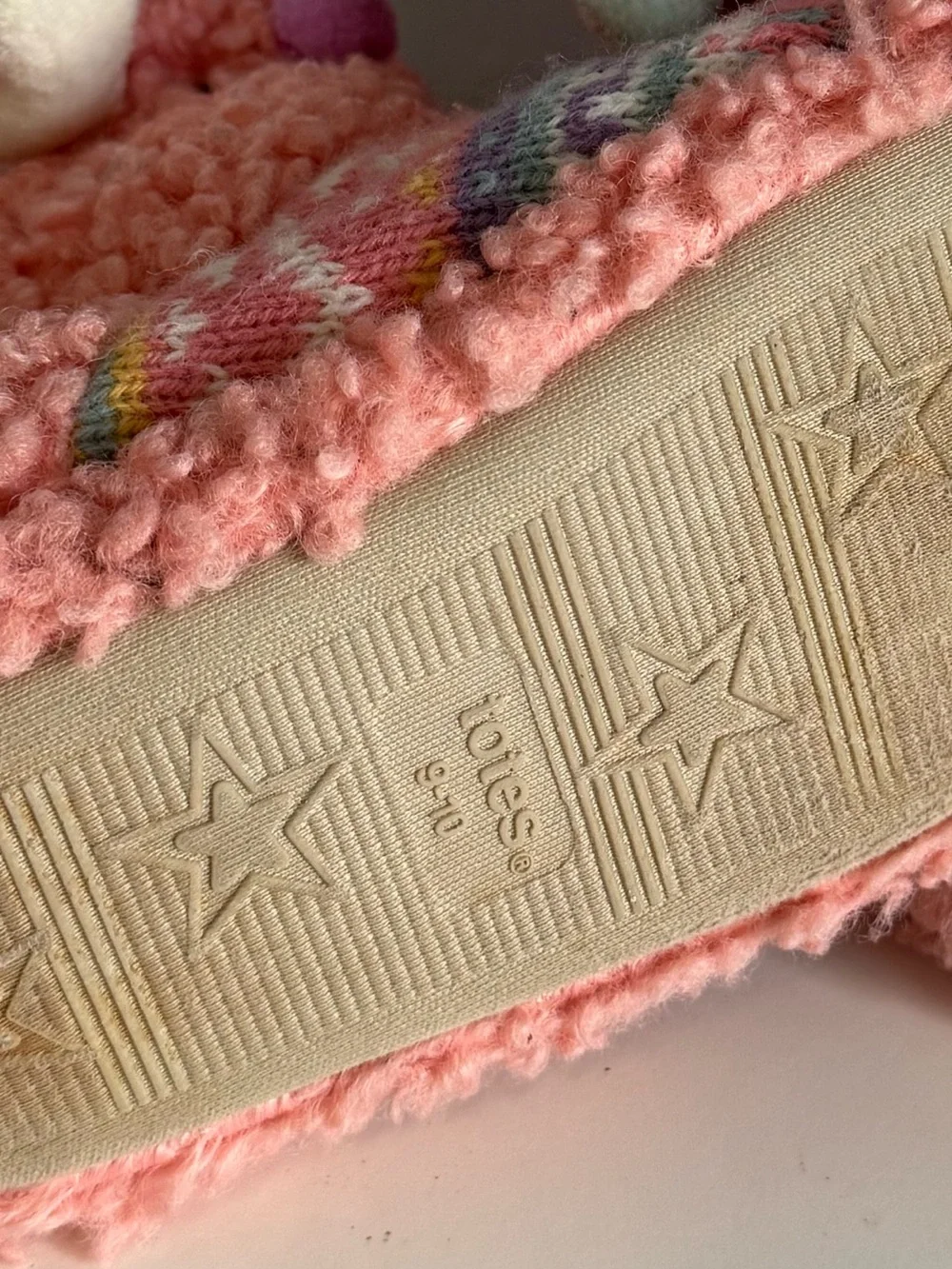 Totes Girls 9/10Pink Llama Faux Fur Slipper Boots